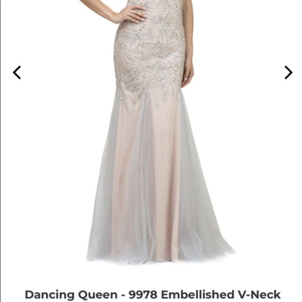 Silver prom dress